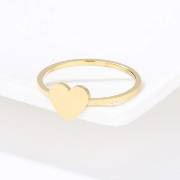 Teri's Jewels Jewelry - Petite Heart Stackable Stainless Steel Ring